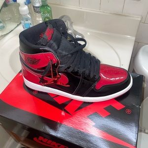 Brand new Jordan 1 bred patent